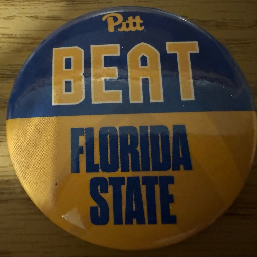 University of Pittsburgh athletics- ‘ Beat FSU ‘ pin